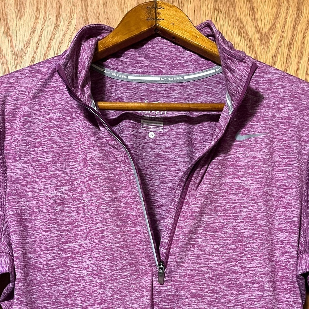 Nike Women's Heathered Purple Long Sleeve Top - Picture 5 of 14